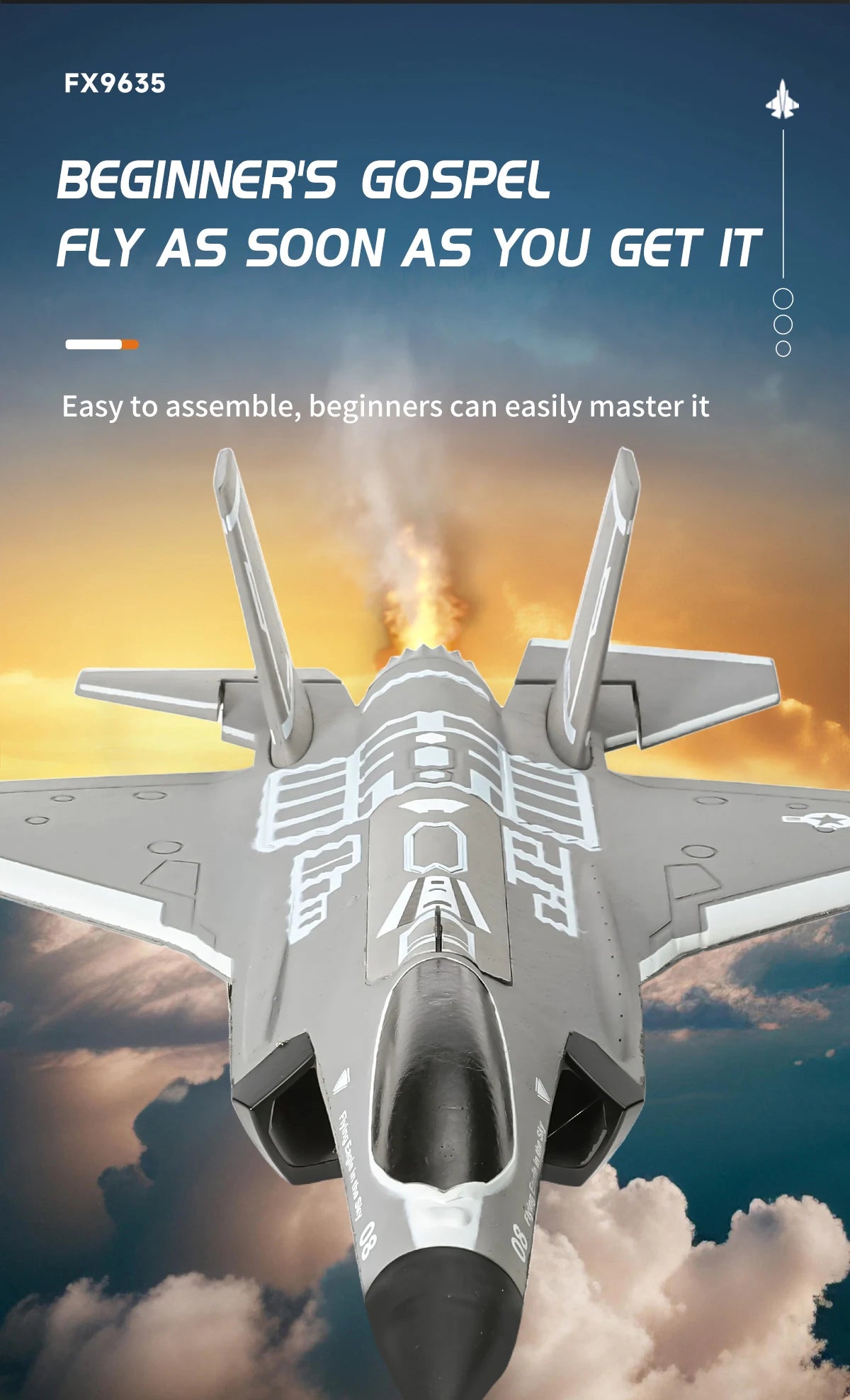 F35 Fighter Jet RC Plane FX9635 4CH Remote Control Airplane High Brushless Stunt Flying Glider Model Toys for Adults Boys Gift