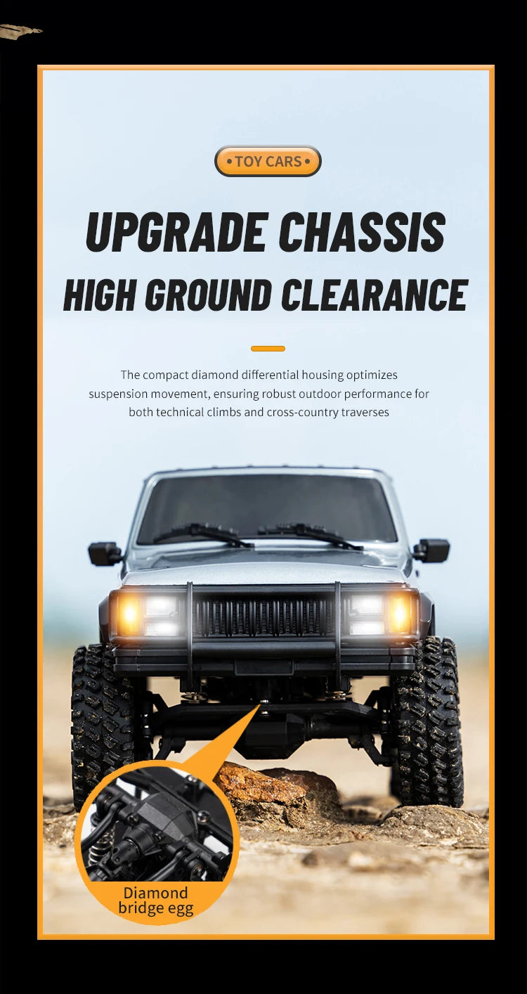 C8809 1/18 RC Car 2.4G Remote Control Crawler 4WD Electric Climbing Off-Road Model Car Toys for Children