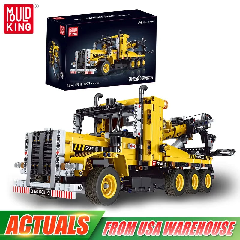 Mould King 17011 Technical Truck Toys The MOC-43434 Tow Truck Building Block Assembly Car Brick Set Kids Christmas Gift