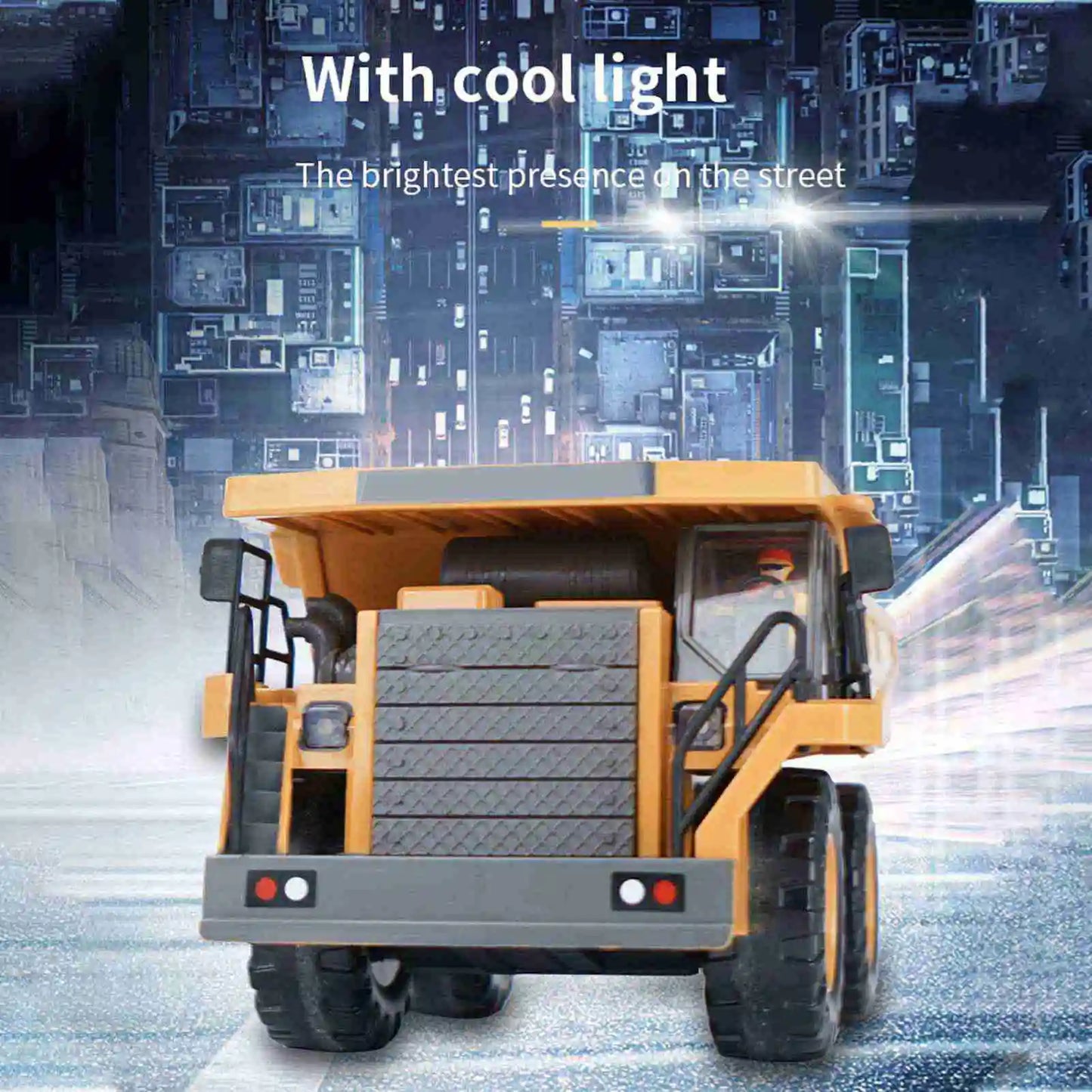 RC Dump Truck 1/24 2.4GHz 9CH RC Construction Truck Engineering Vehicles Educational Toys for Kids with Light Music