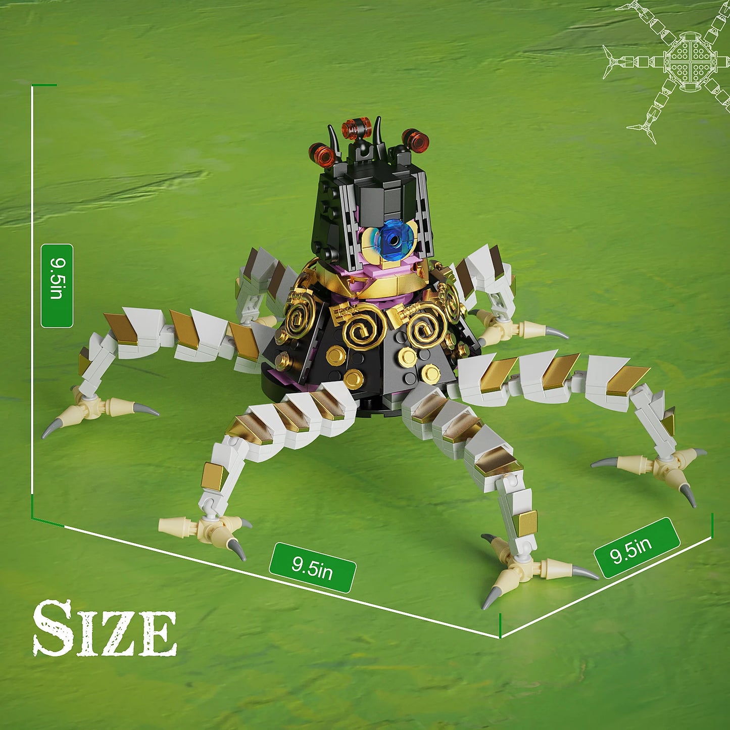 Multi Foot Monster Building Block Game-Themes Brick Toys Christmas Collection Gift for Fans Kids