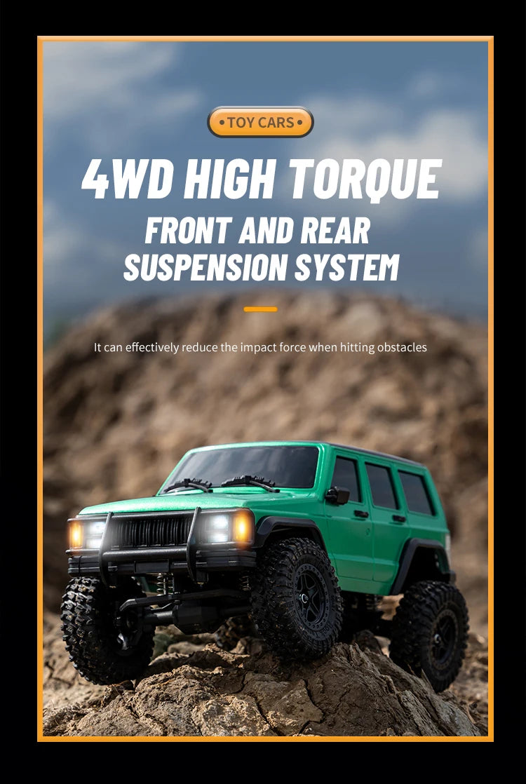 C8809 1/18 RC Car 2.4G Remote Control Crawler 4WD Electric Climbing Off-Road Model Car Toys for Children