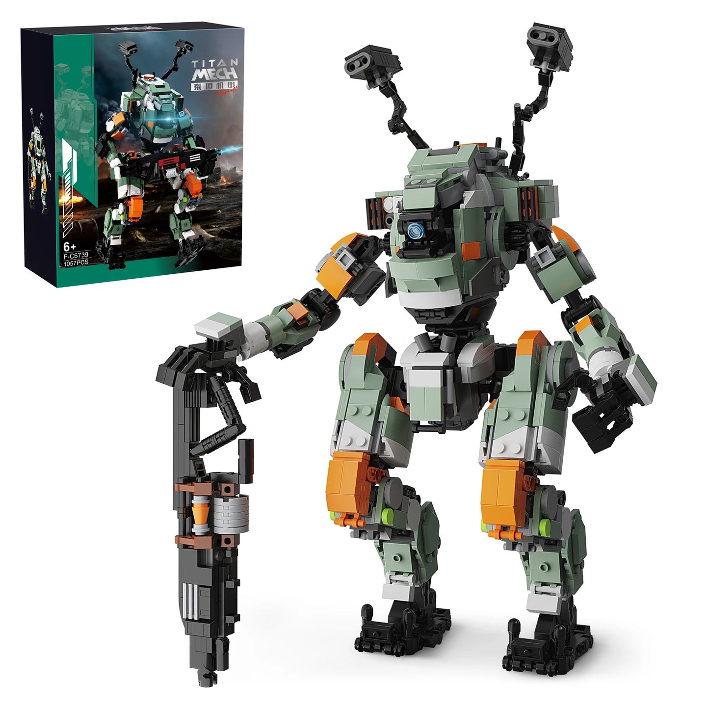 Vanguard Class Titan Building Block Set Mech Fighter Robot Block Toys Christmas Collection Gifts for Movie Fans Kids Adults