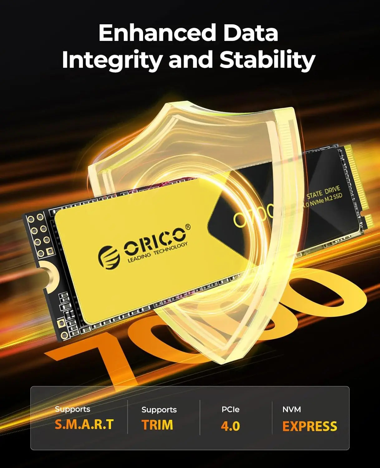 ORICO 2TB NVMe SSD PCIe 4.0 Up to 7400MB/s, M.2 SSD 2280 PCIe 4.0X4 Internal Solid State Drive SSD for Gamers and Creators-O7000