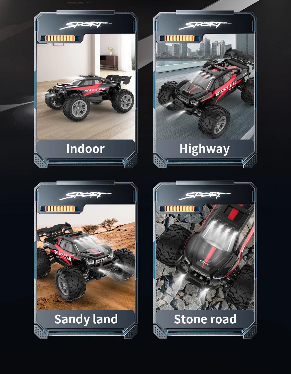 40KM/H High Speed KF15 1:16 RC Car 2.4G Remote Control Truck Electric Off-Road Drift Racing Car Toys