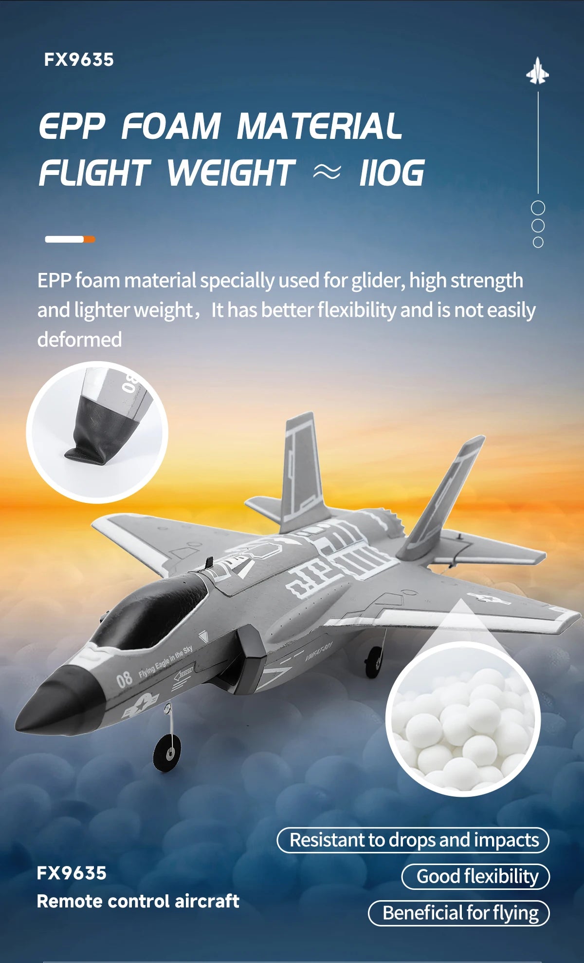 F35 Fighter Jet RC Plane FX9635 4CH Remote Control Airplane High Brushless Stunt Flying Glider Model Toys for Adults Boys Gift