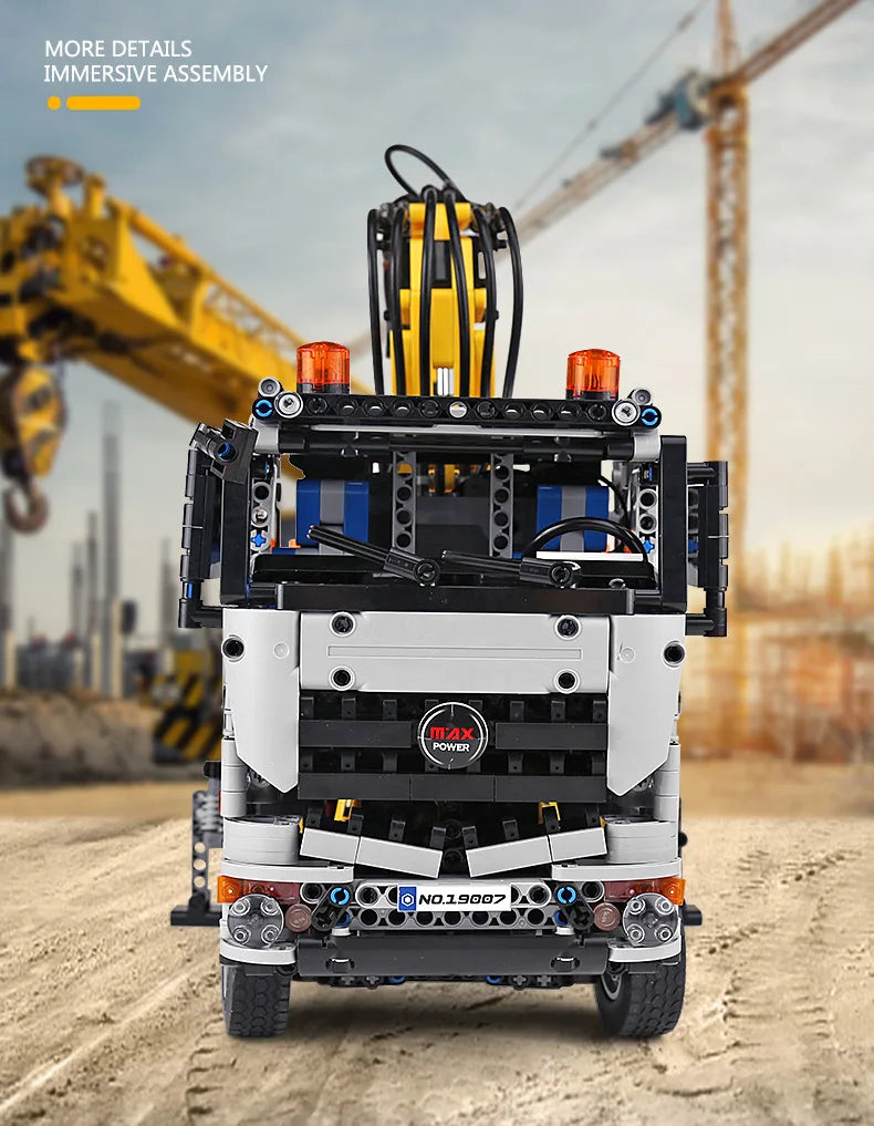 Mould King 19007 Technical Car Toys The RC MOC-24674 Pneumatic Truck Building Block Assembly Truck Brick Set Kids Christmas Gift