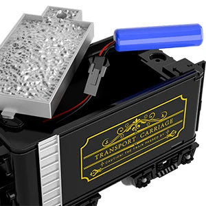 Electric Train Set for Kids Boys and Girls, Classic Christmas Train Toys, Steam Locomotive Engine, Lights & Sound, Tracks