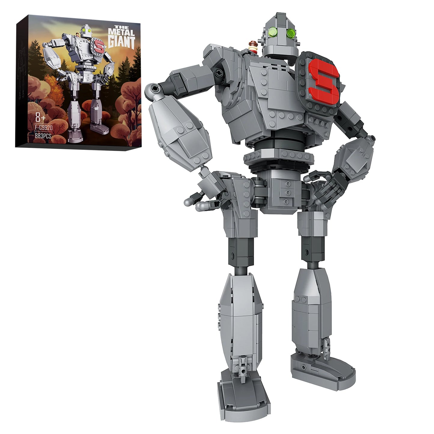 883PCS The Metal Giant Building Block Toy Set Classic Action Robot Figure Block Model Christmas Gifts for Movie Fans