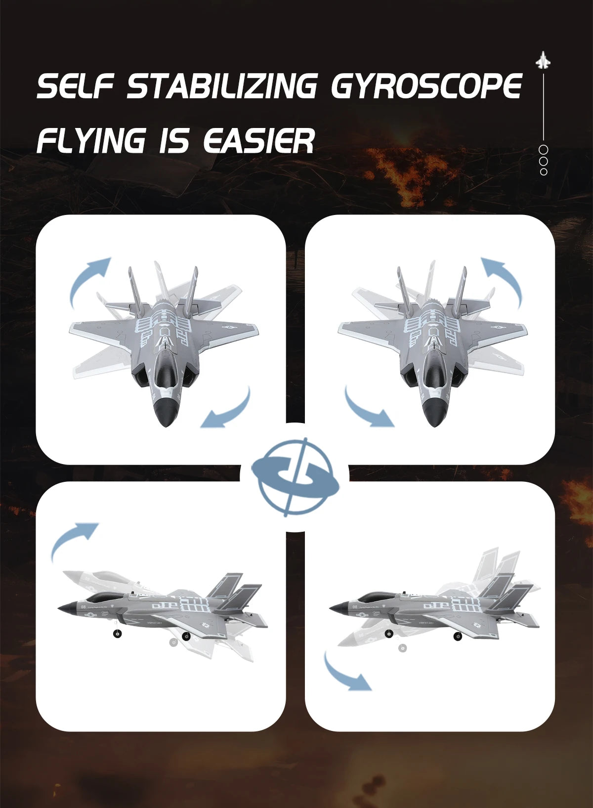 F35 Fighter Jet RC Plane FX9635 4CH Remote Control Airplane High Brushless Stunt Flying Glider Model Toys for Adults Boys Gift