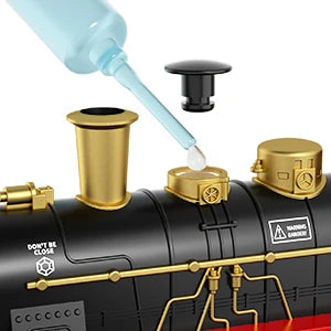 Electric Train Set for Kids Boys and Girls, Classic Christmas Train Toys, Steam Locomotive Engine, Lights & Sound, Tracks