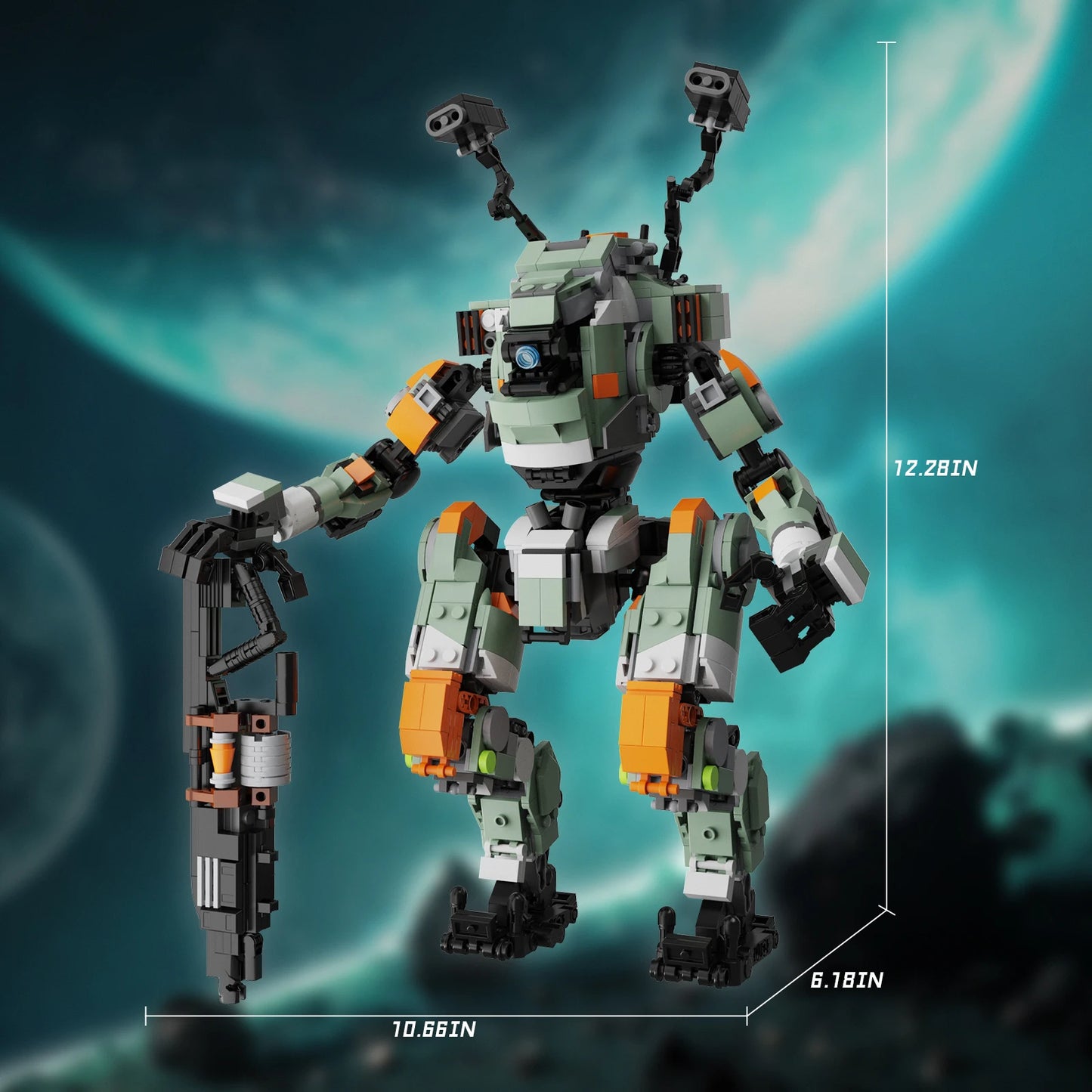 Vanguard Class Titan Building Block Set Mech Fighter Robot Block Toys Christmas Collection Gifts for Movie Fans Kids Adults