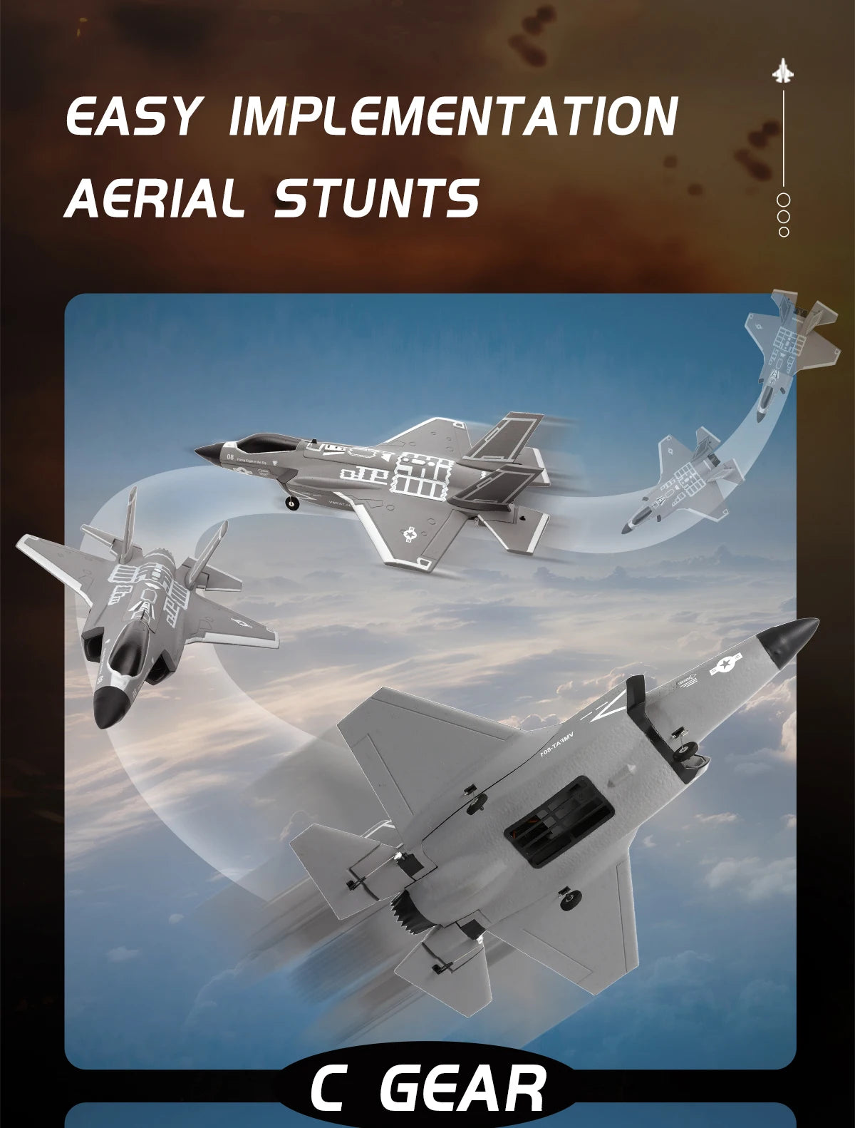 F35 Fighter Jet RC Plane FX9635 4CH Remote Control Airplane High Brushless Stunt Flying Glider Model Toys for Adults Boys Gift