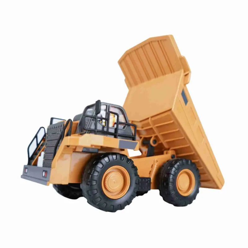 RC Dump Truck 1/24 2.4GHz 9CH RC Construction Truck Engineering Vehicles Educational Toys for Kids with Light Music