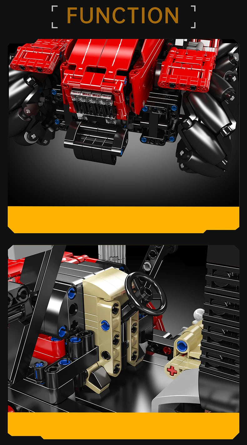 Mould King 18037 Technical Truck Toys The Remote Control Wheeled Tractor Building Block Assembly Car Brick Kids Christmas Gift