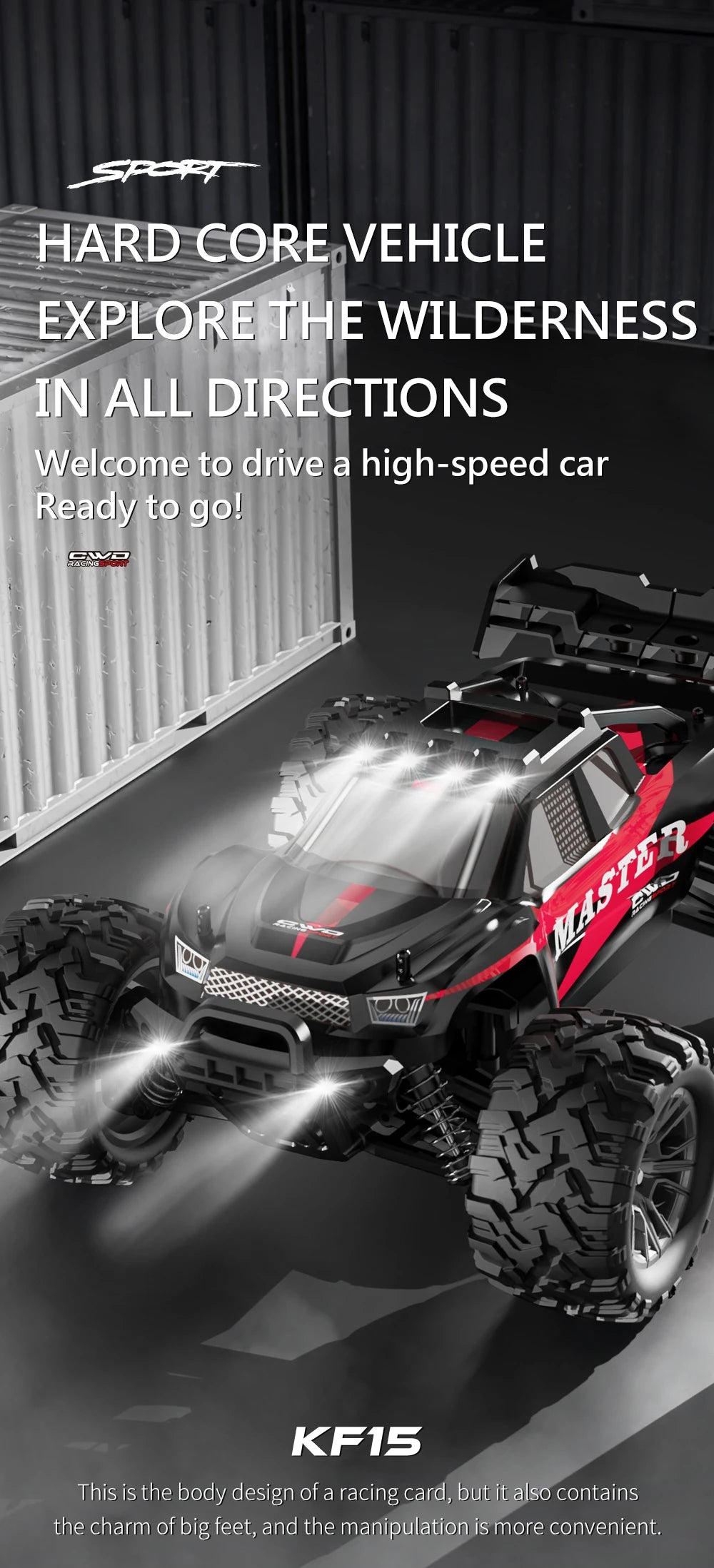 40KM/H High Speed KF15 1:16 RC Car 2.4G Remote Control Truck Electric Off-Road Drift Racing Car Toys