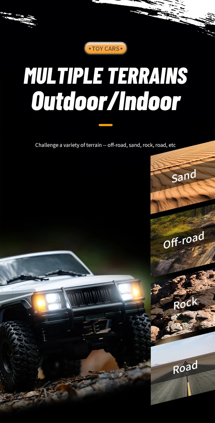 C8809 1/18 RC Car 2.4G Remote Control Crawler 4WD Electric Climbing Off-Road Model Car Toys for Children