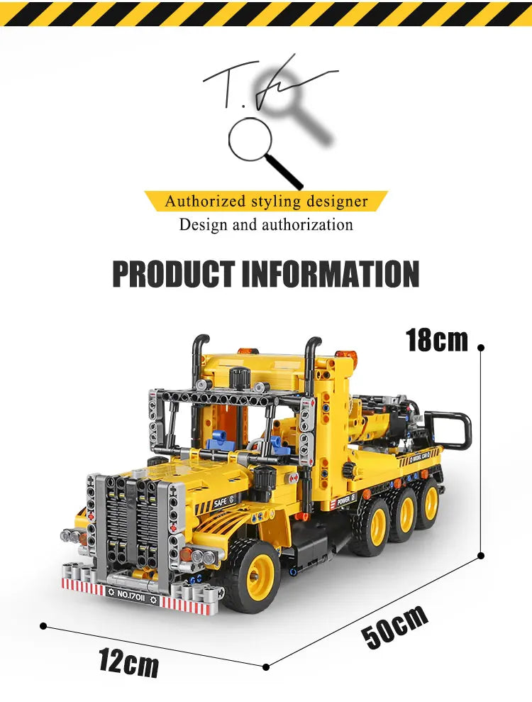 Mould King 17011 Technical Truck Toys The MOC-43434 Tow Truck Building Block Assembly Car Brick Set Kids Christmas Gift