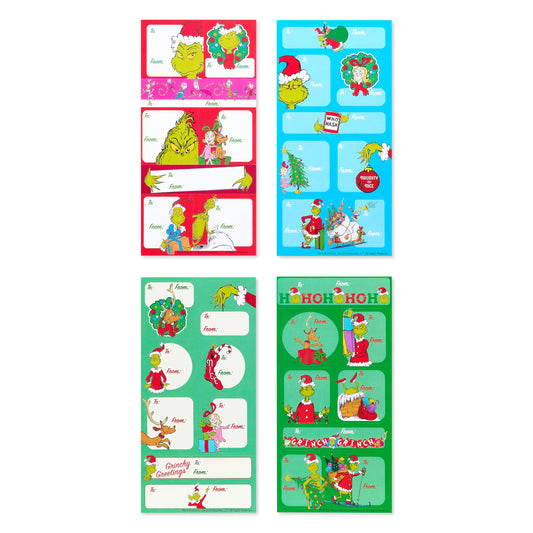Grinch Holiday Gift Tag Stickers (96-Count)