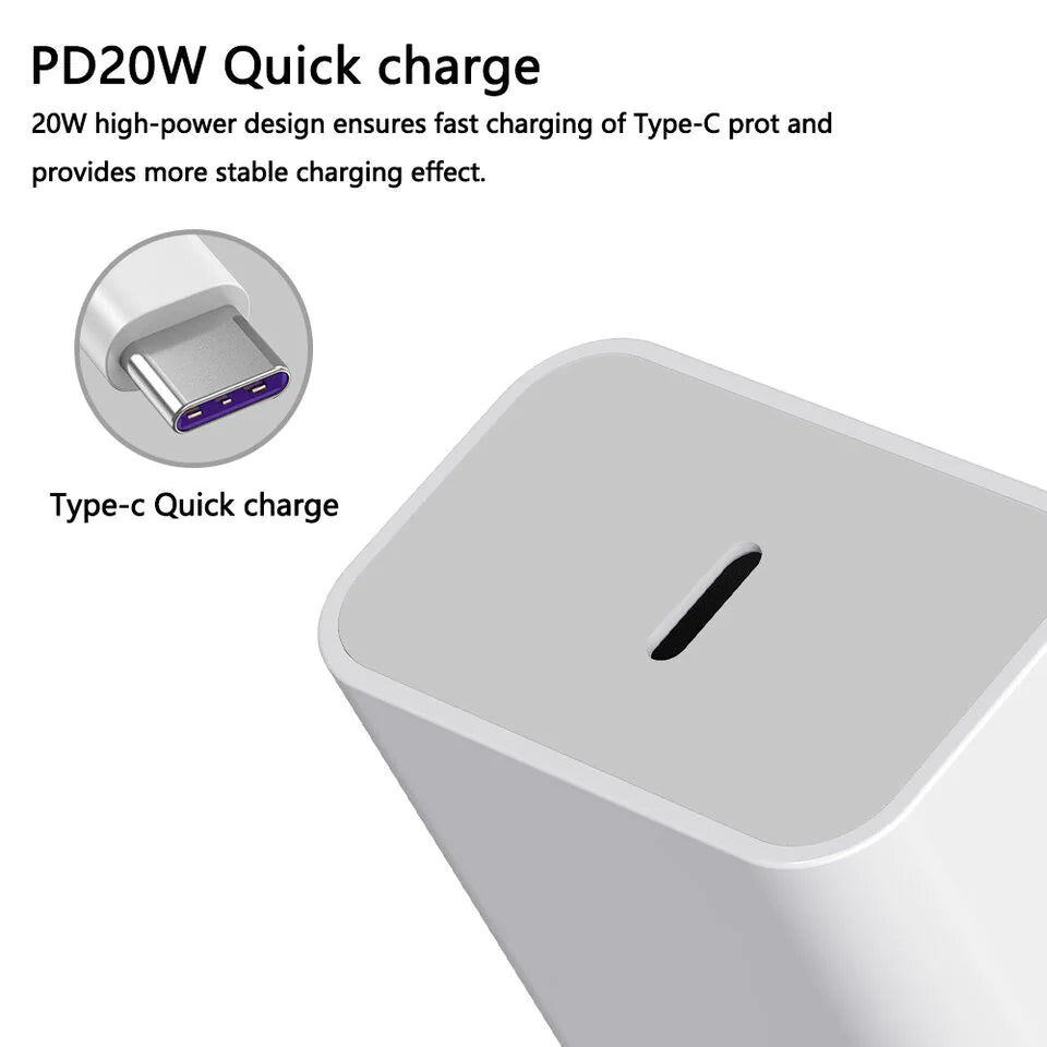 20W PD USB-C Speedy Charger Set for iPhone 15 & iPad Pro