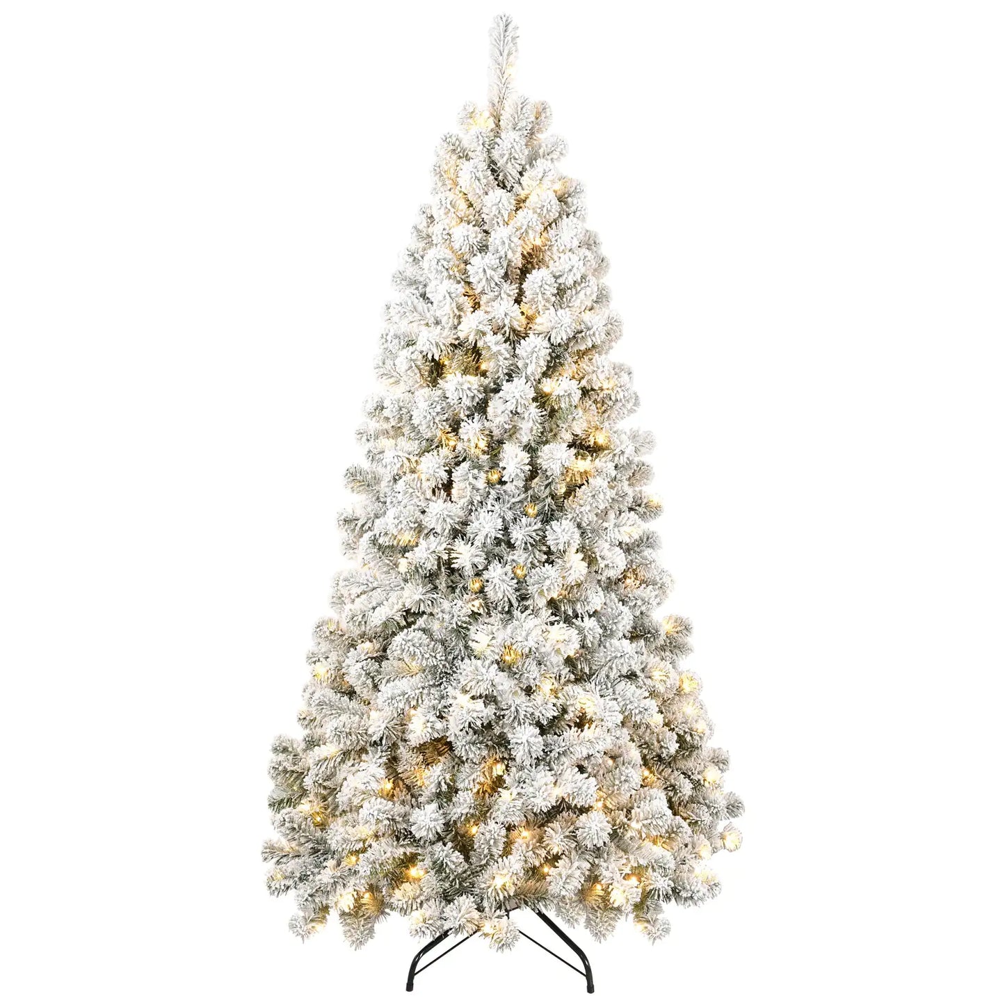 5-Foot Easy Setup Flocked Christmas Tree with 200 Lights