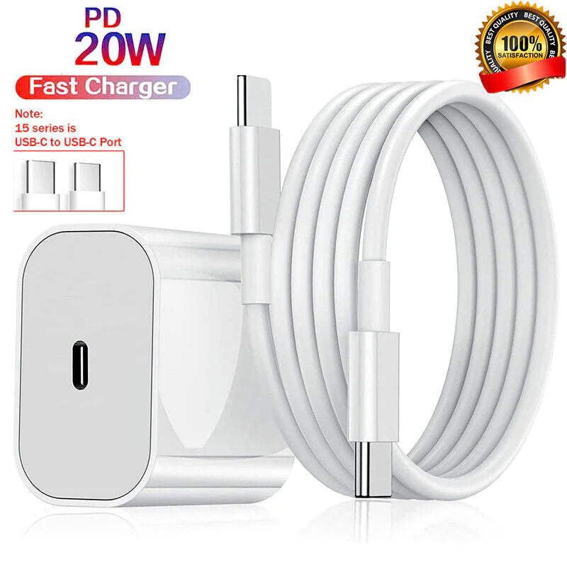20W PD USB-C Speedy Charger Set for iPhone 15 & iPad Pro
