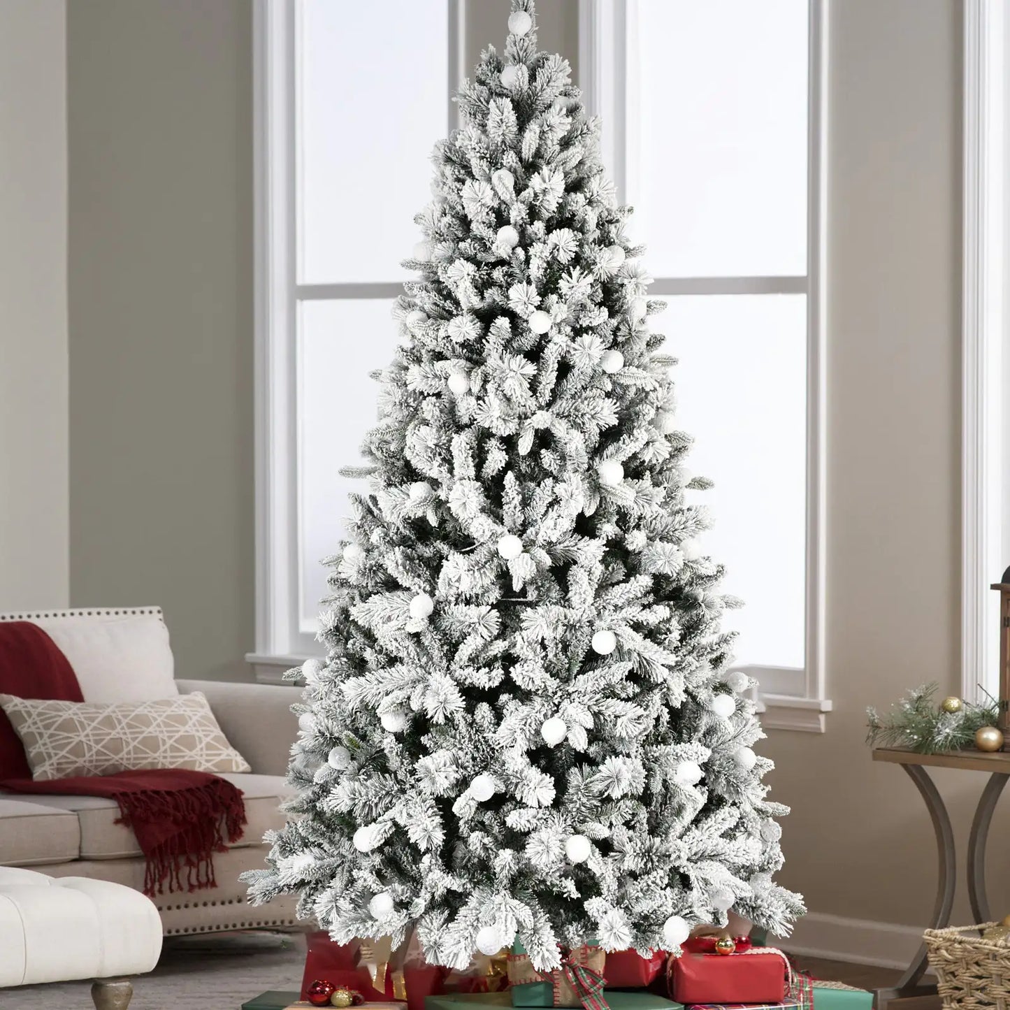 8-Foot Bi-Color LED Spotlight Christmas Tree
