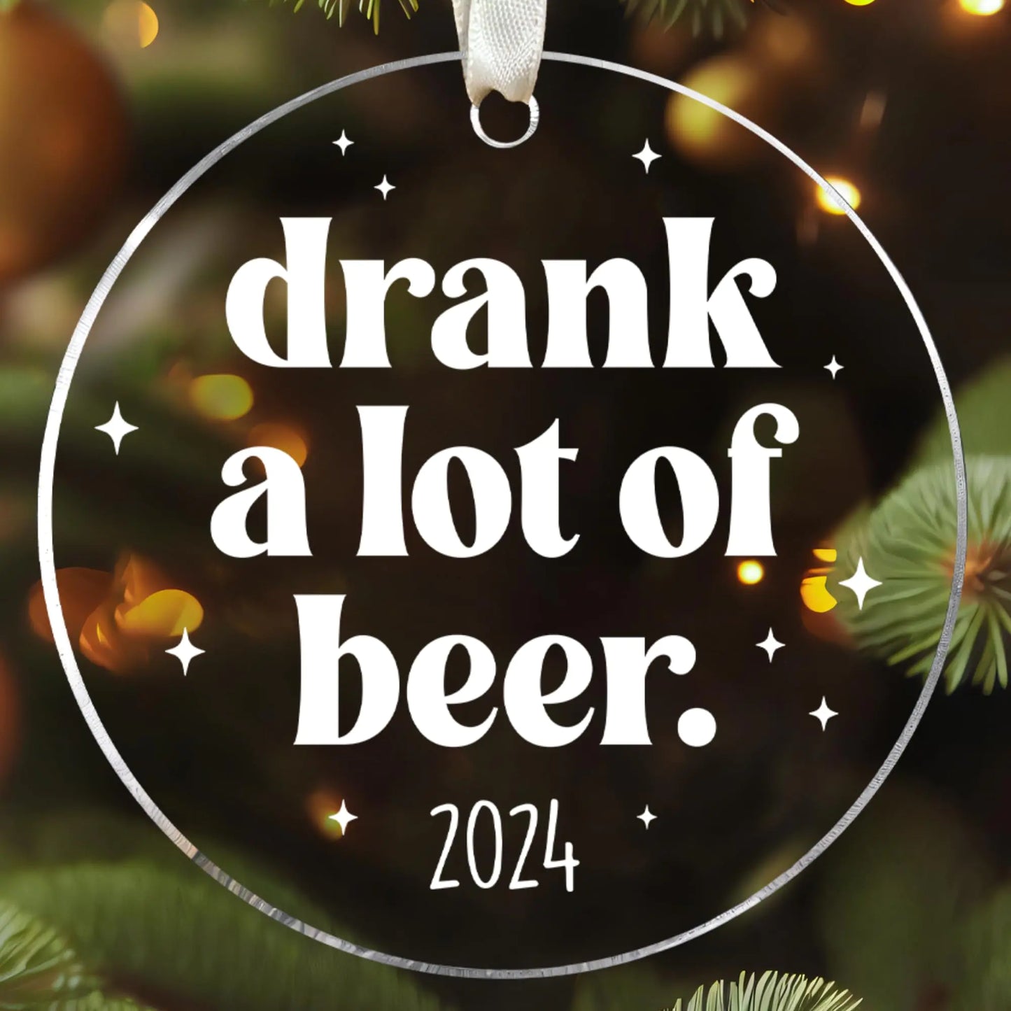Beer Ornament - Beer Ornaments for Christmas Tree Beer Christmas Ornaments Beer Themed Christmas Ornaments Beer Xmas Tree - Funny Beer Gifts Gift for Beer Lover - Acrylic 2024 Christmas Ornaments