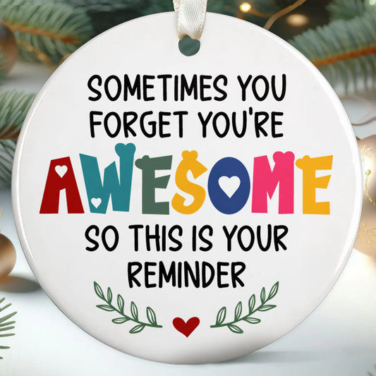 Inspirational Christmas Ornaments Motivational Christmas Ornaments Thank You Ornaments for Christmas Tree - Inspirational Gifts Motivational Positive Gifts - Ceramic Christmas Ornaments 2024