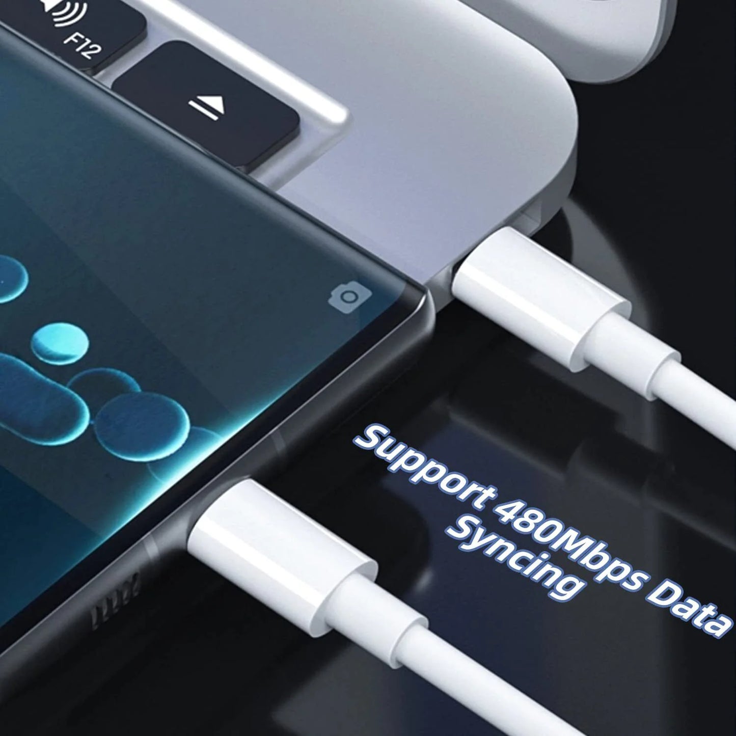 3x 6FT USB-C Fast Charging Type C Cables