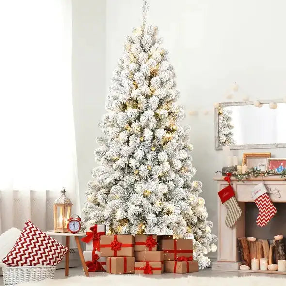 5ft Eco-Friendly Pre-lit Flocked Christmas Tree