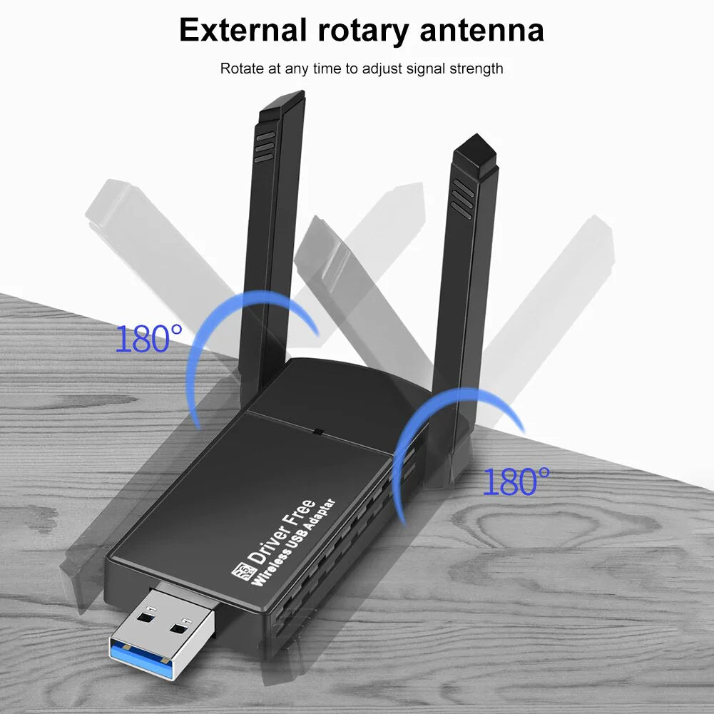 Dual Band Wireless USB 3.0 Adapter 1300Mbps