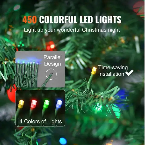 VEVOR 6.5ft Festive Prelit Christmas Tree