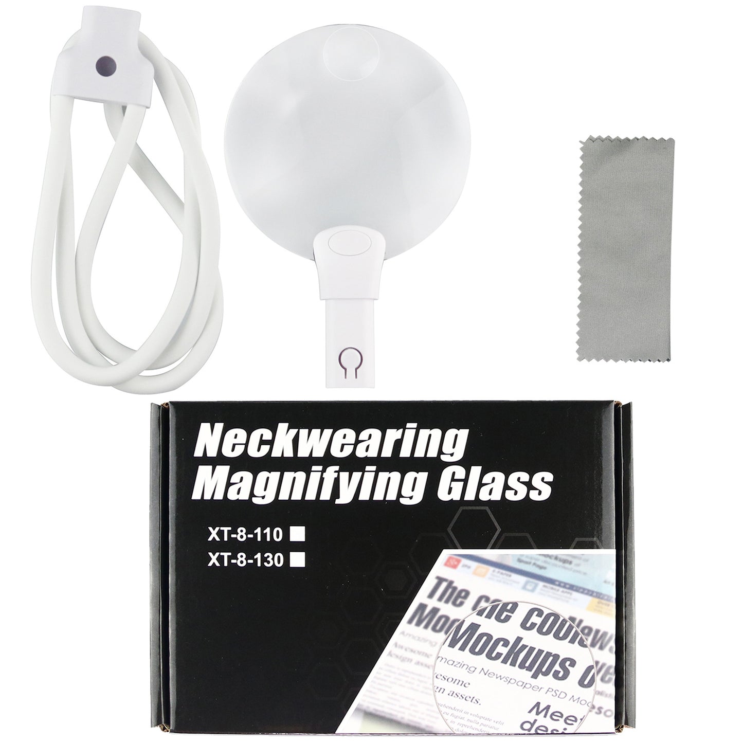 White Desktop Dual-purpose Reading HD Magnifier