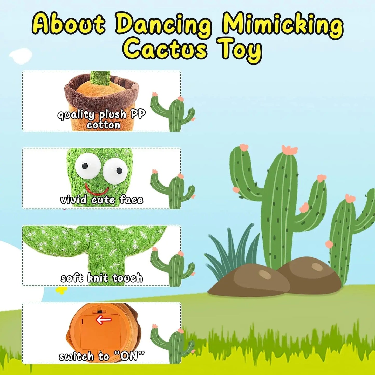Musical Dancing Cactus Plush Toy