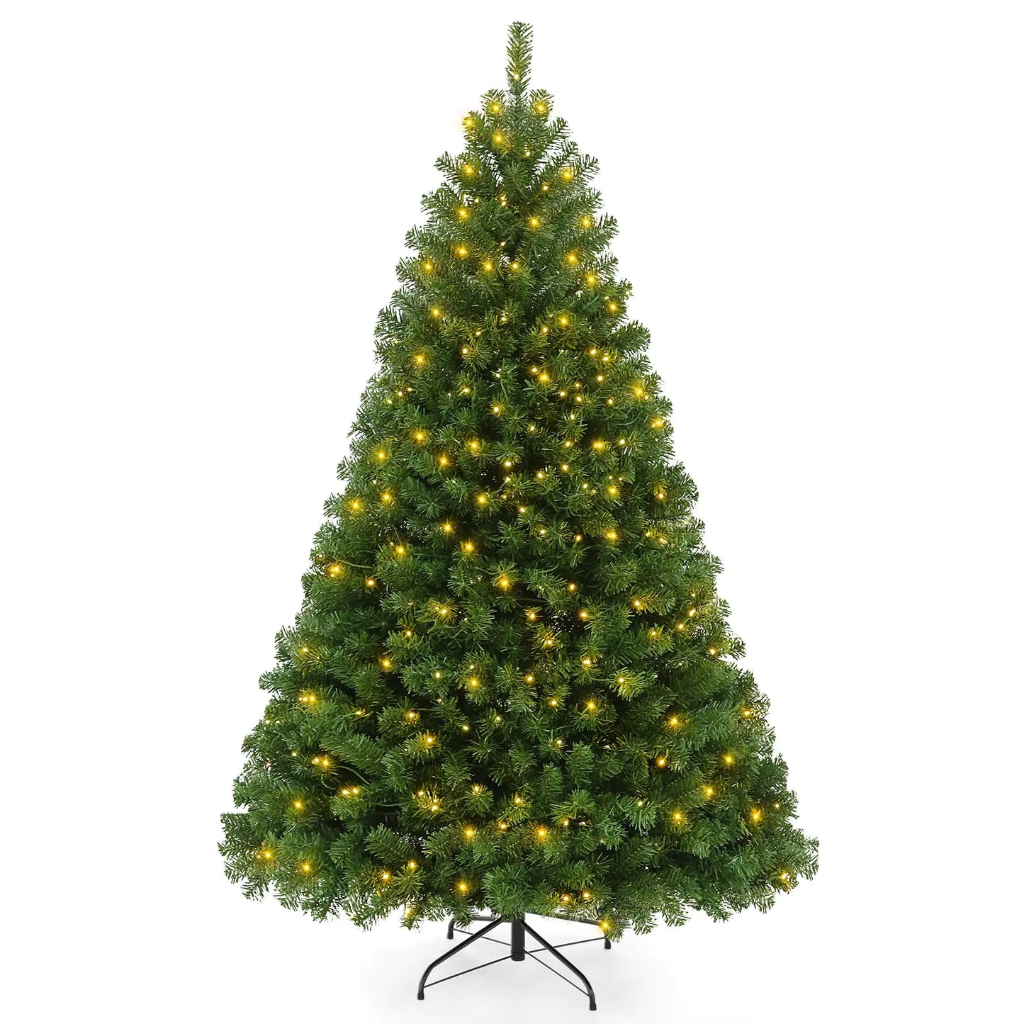 Himimi 6ft Pre-Lit Spruce Christmas Tree with Warm Lights