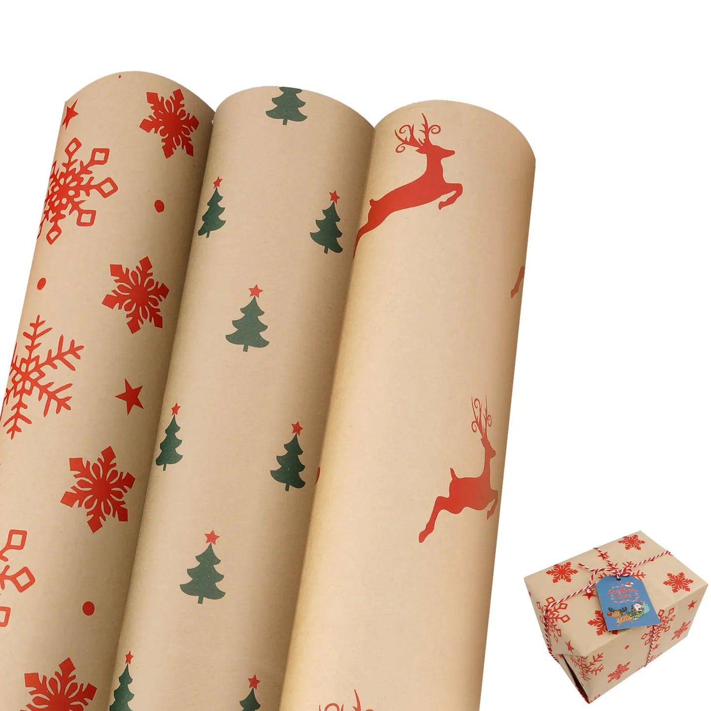 Holiday Magic Wrapping Paper Set - 12 Sheets