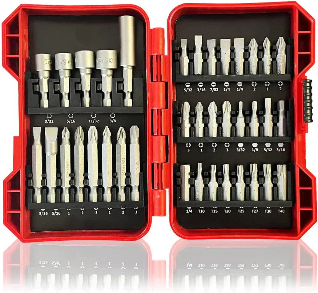 37-Piece Magnetic Screwdriver and Nut Driver Bit Set