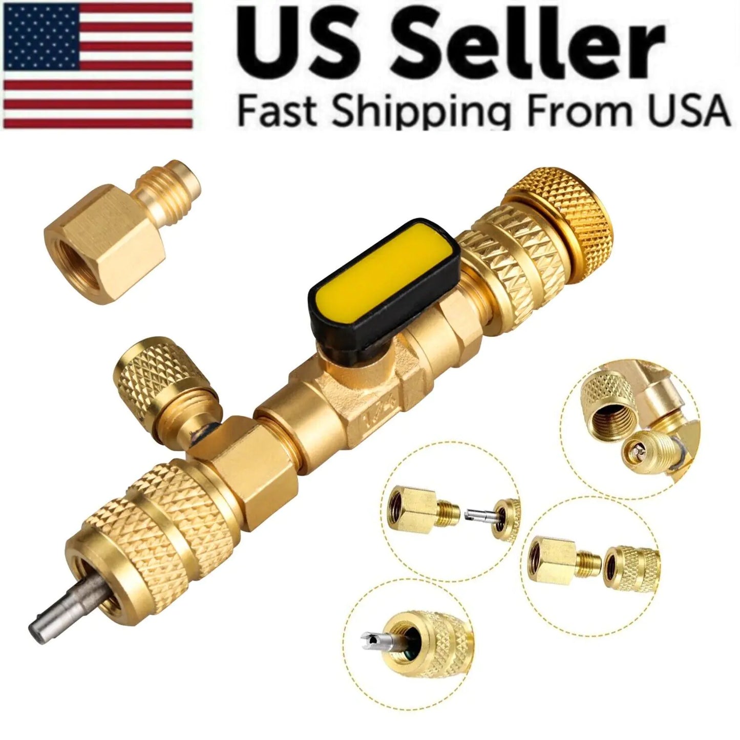 HVAC AC Schrader Valve Core Remover 1/4 & 5/16 Port Tool