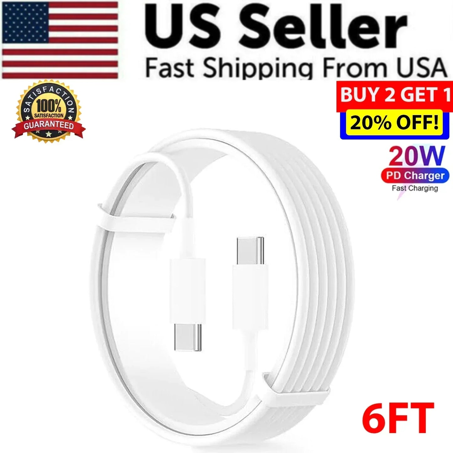 20W PD USB-C Speedy Charger Set for iPhone 15 & iPad Pro