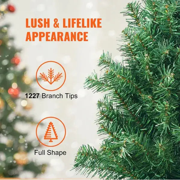 VEVOR 6.5ft Festive Prelit Christmas Tree