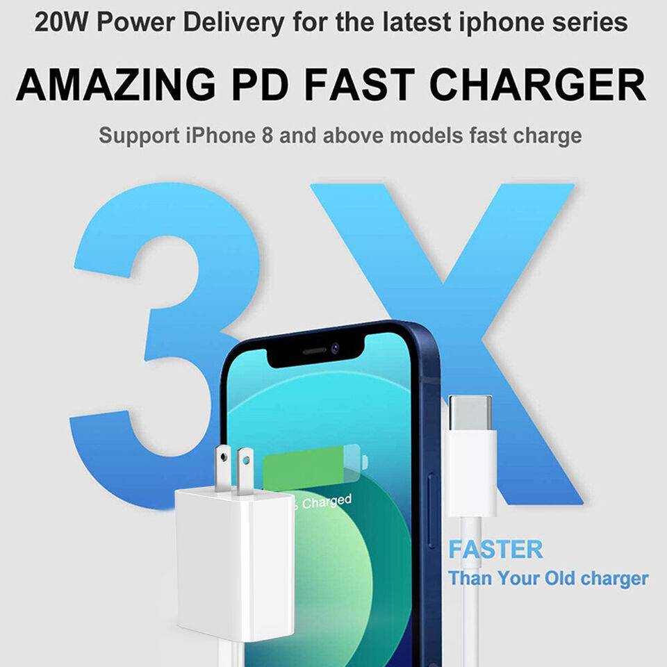 20W PD USB-C Speedy Charger Set for iPhone 15 & iPad Pro