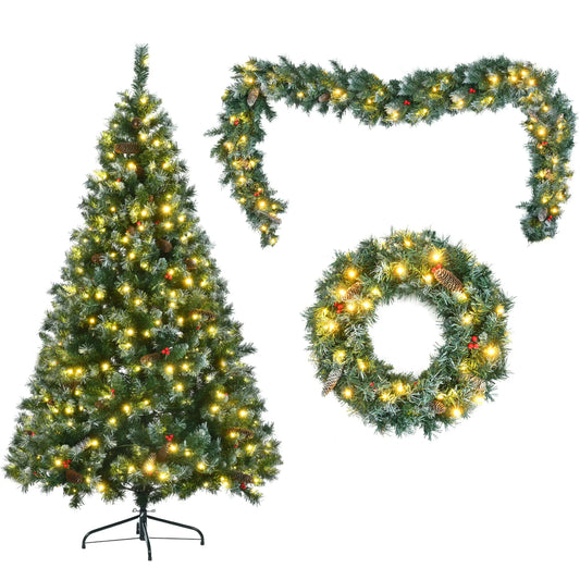 6-Foot Festive Pine Christmas Tree with Lighting
