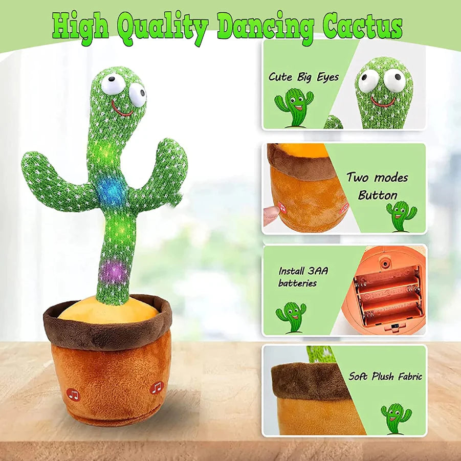 Musical Dancing Cactus Plush Toy