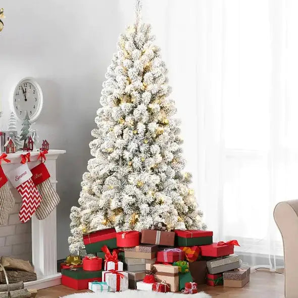 5ft Eco-Friendly Pre-lit Flocked Christmas Tree