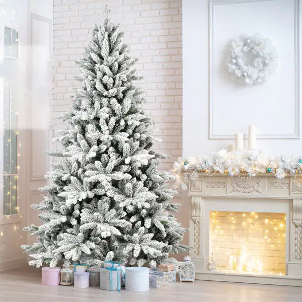 Snowy Serenity PVC Flocked Christmas Tree