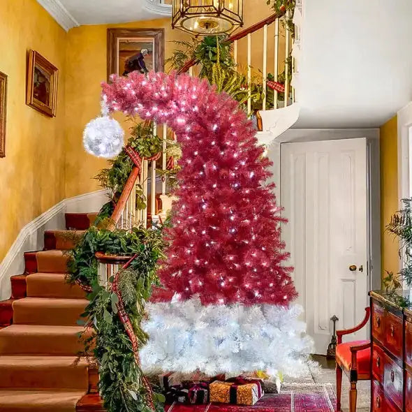 6FT Bendable Santa Hat Fir Christmas Tree with 300 LED Lights