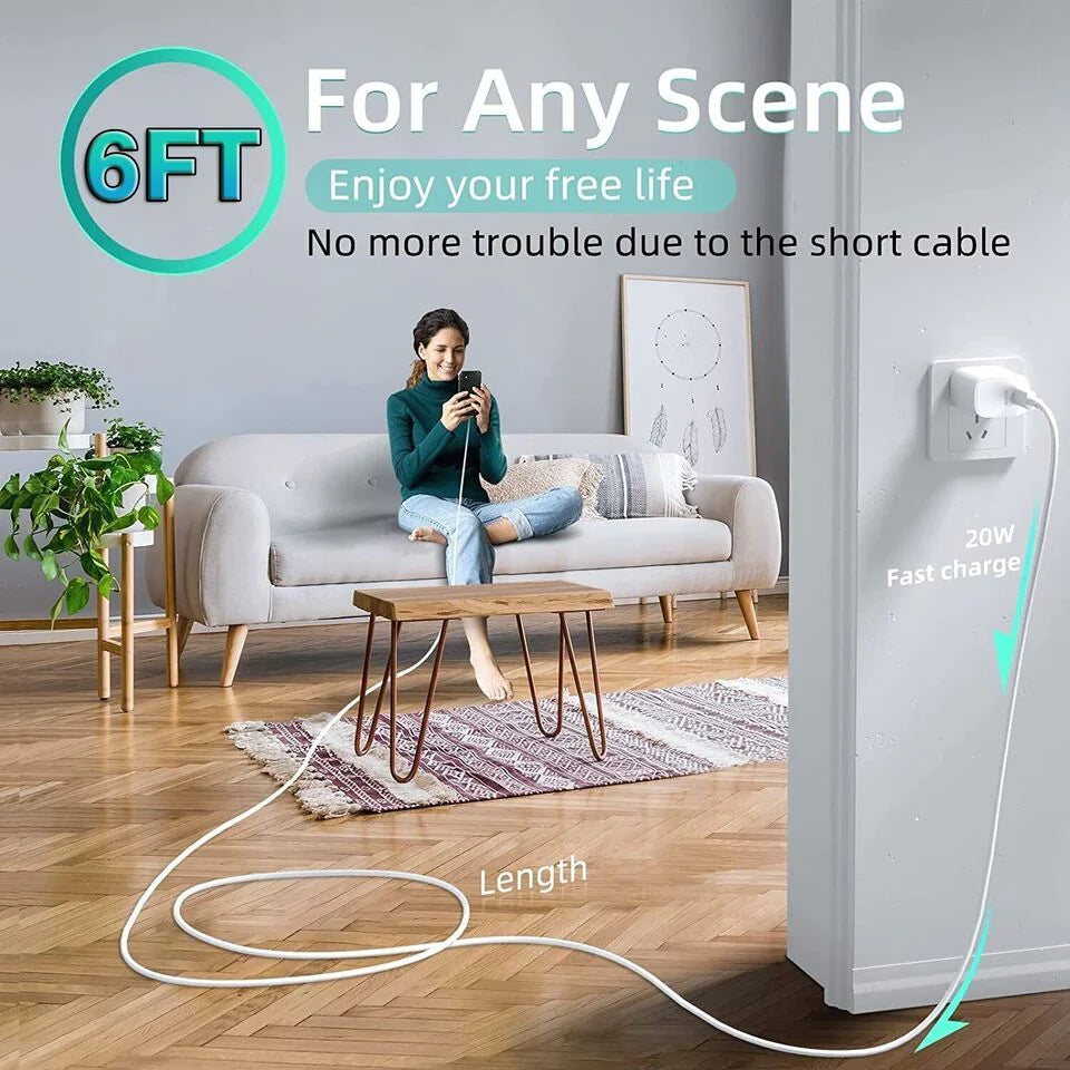 20W PD USB-C Speedy Charger Set for iPhone 15 & iPad Pro