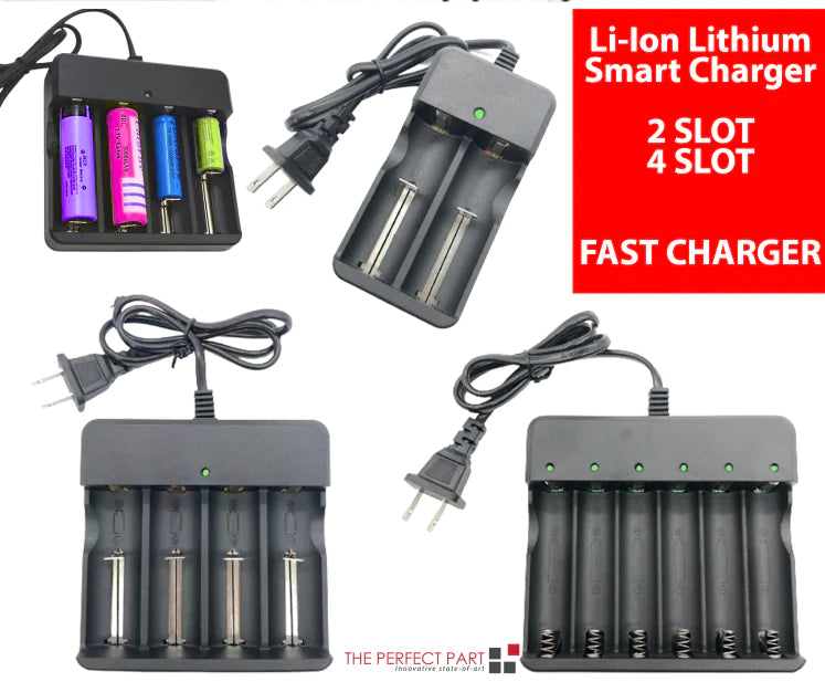 Smart Li-ion Charger 3.7V Universal Slots - USA