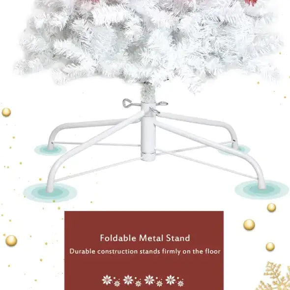 6FT Bendable Santa Hat Fir Christmas Tree with 300 LED Lights